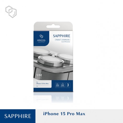 กระจกกันรอย เลนส์กล้อง IMOS Sapphire Lens Protector สำหรับ iPhone 17 / 16 / 15 / 14 / Pro / Pro Max